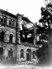 Zerstörung des Instituts für Anatomie und der Alexander Ecker Sammlung Freiburg 1917